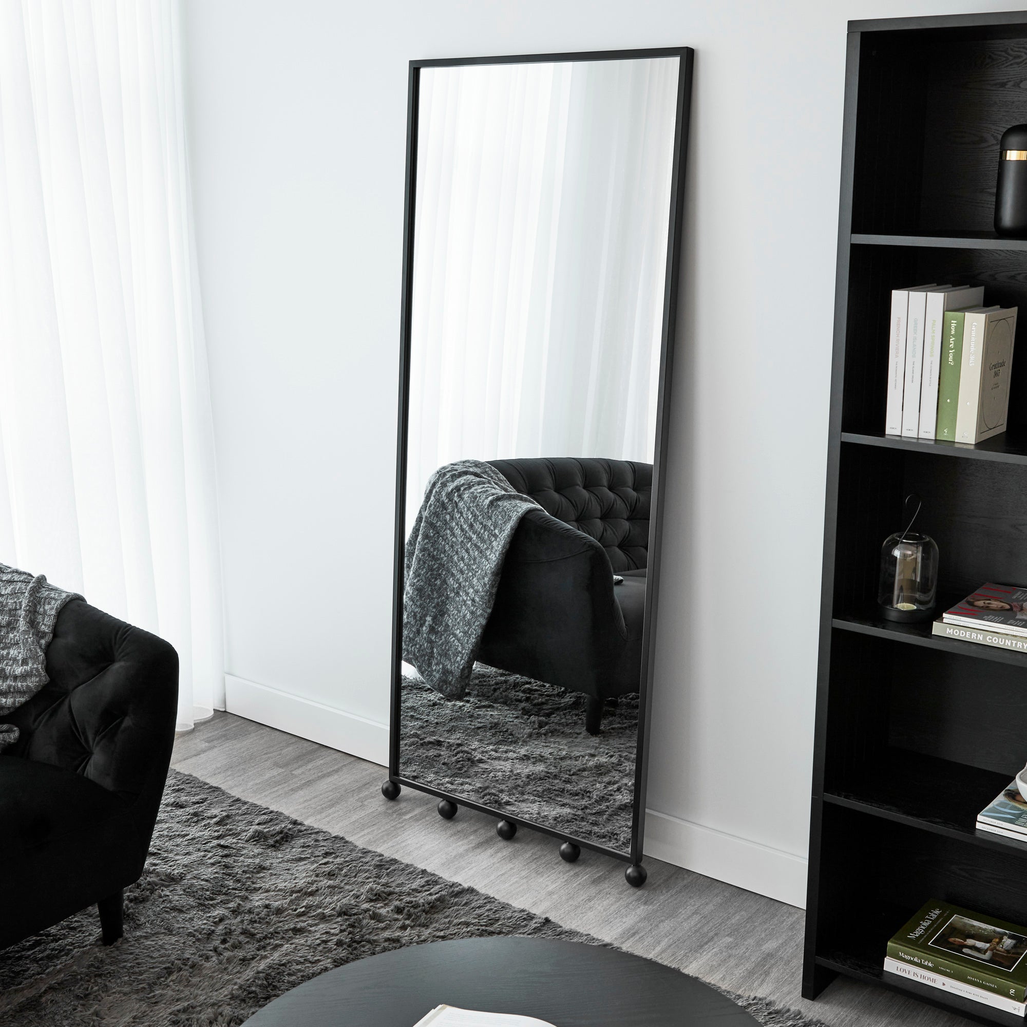 Orbit Sphere 180cm Floor Length Mirror Black product image 6