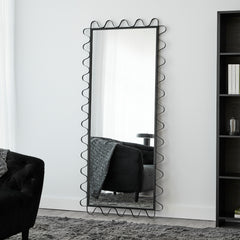 Aria Wavey 180cm Floor Length Mirror Black product image 4