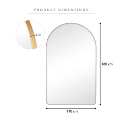 Jasper 180cm Arch Mirror Gold product image 3