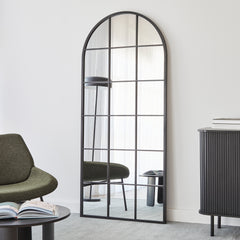 Sophia 180cm Arch Mirror Black lifestyle image