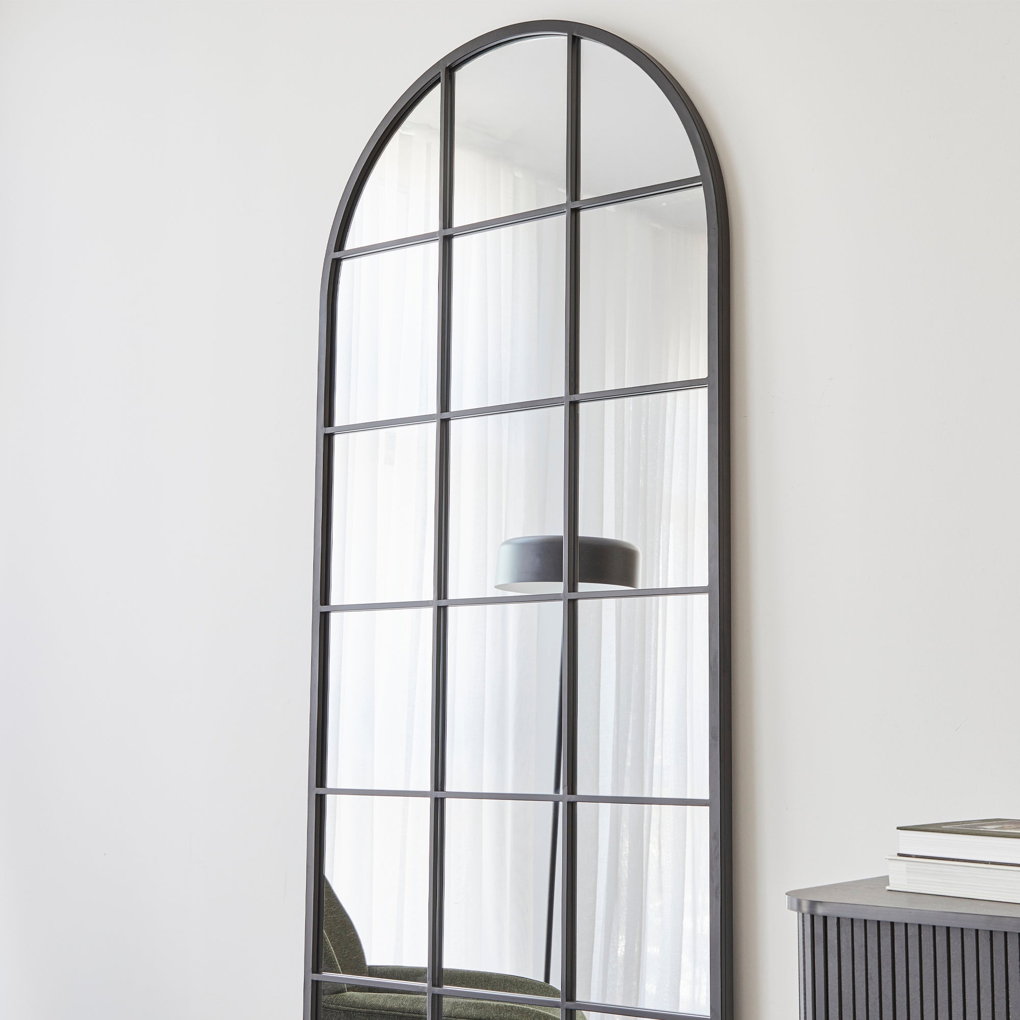 Sophia 180cm Arch Mirror Black product image 5