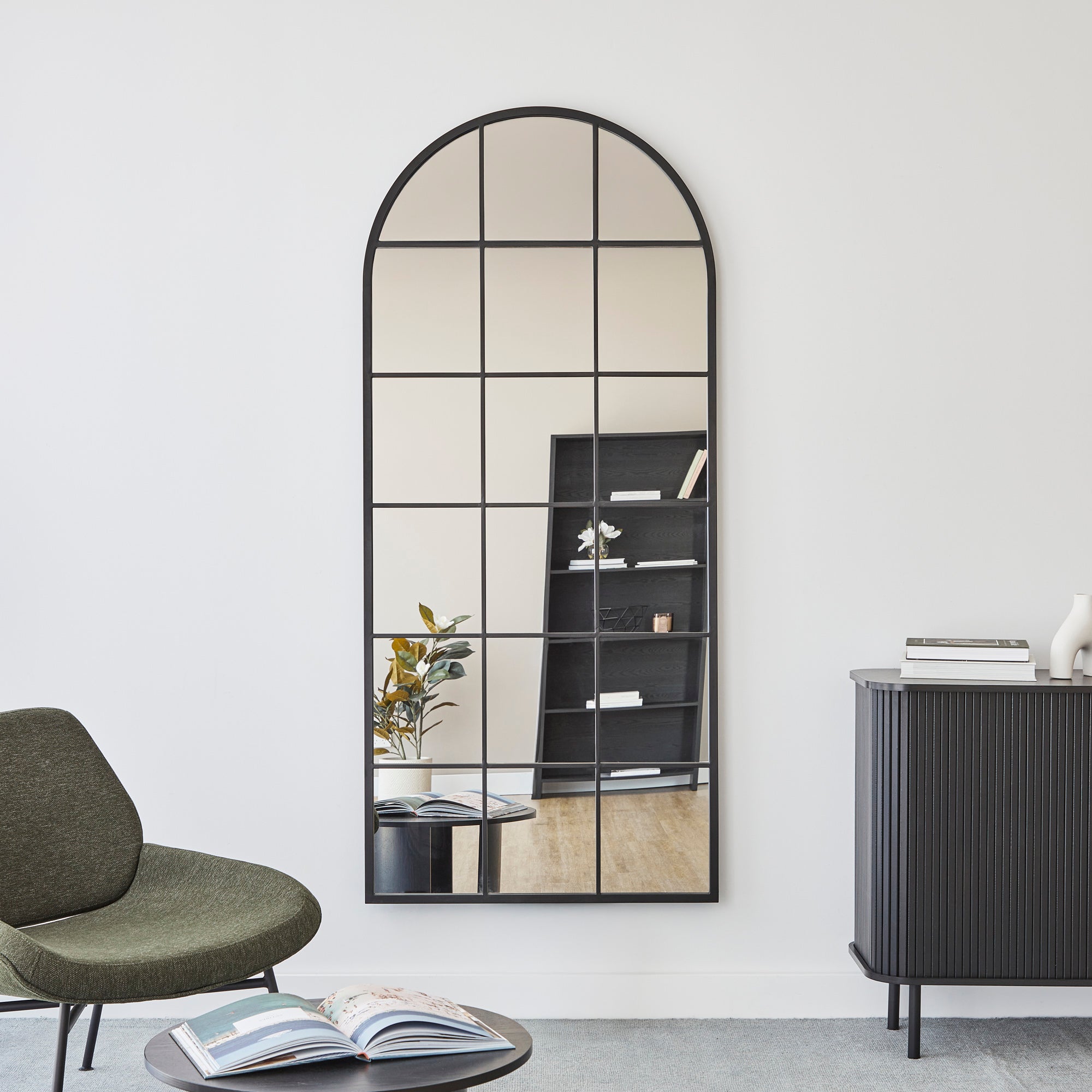 Sophia 180cm Arch Mirror Black product image 6