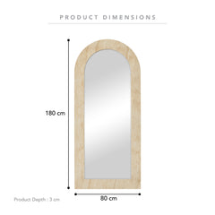 Sienna 180cm Arch Mirror Travertine Look product image 3