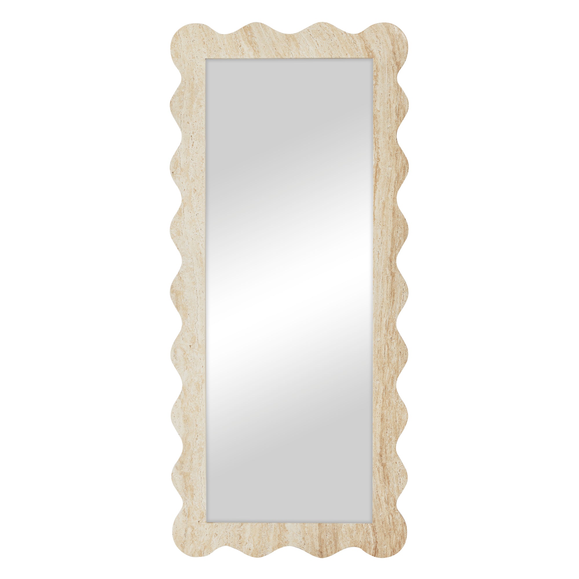Sienna 180cm Wave Mirror Travertine Look product image 2