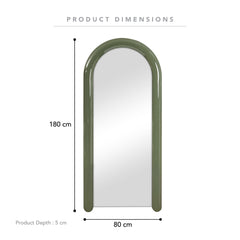 Gigi 180cm Gloss Arch Mirror Olive product image 3