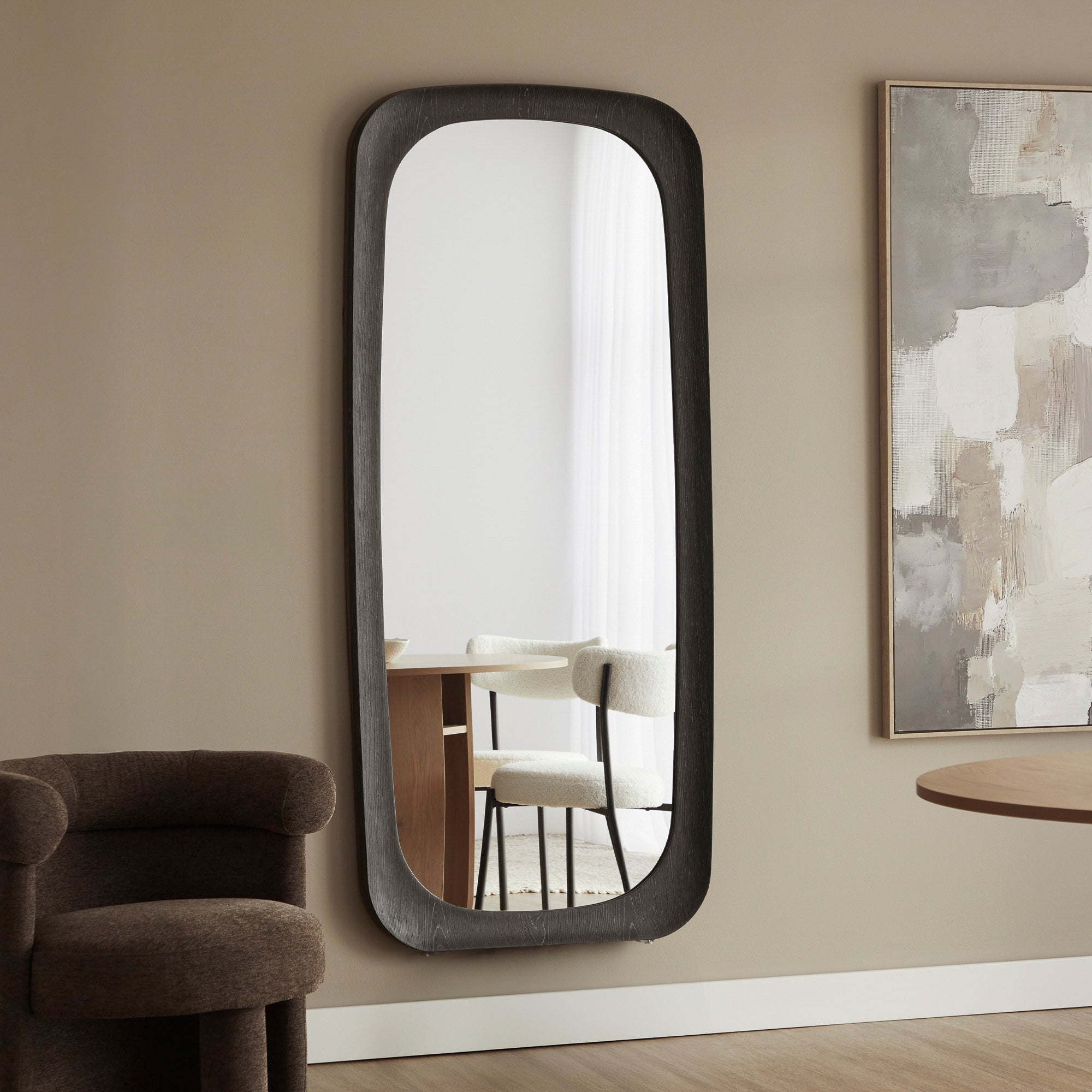Rue 180cm Rectangle Mirror Black product image 5