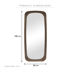 Rue 180cm Rectangle Mirror Walnut product image 3