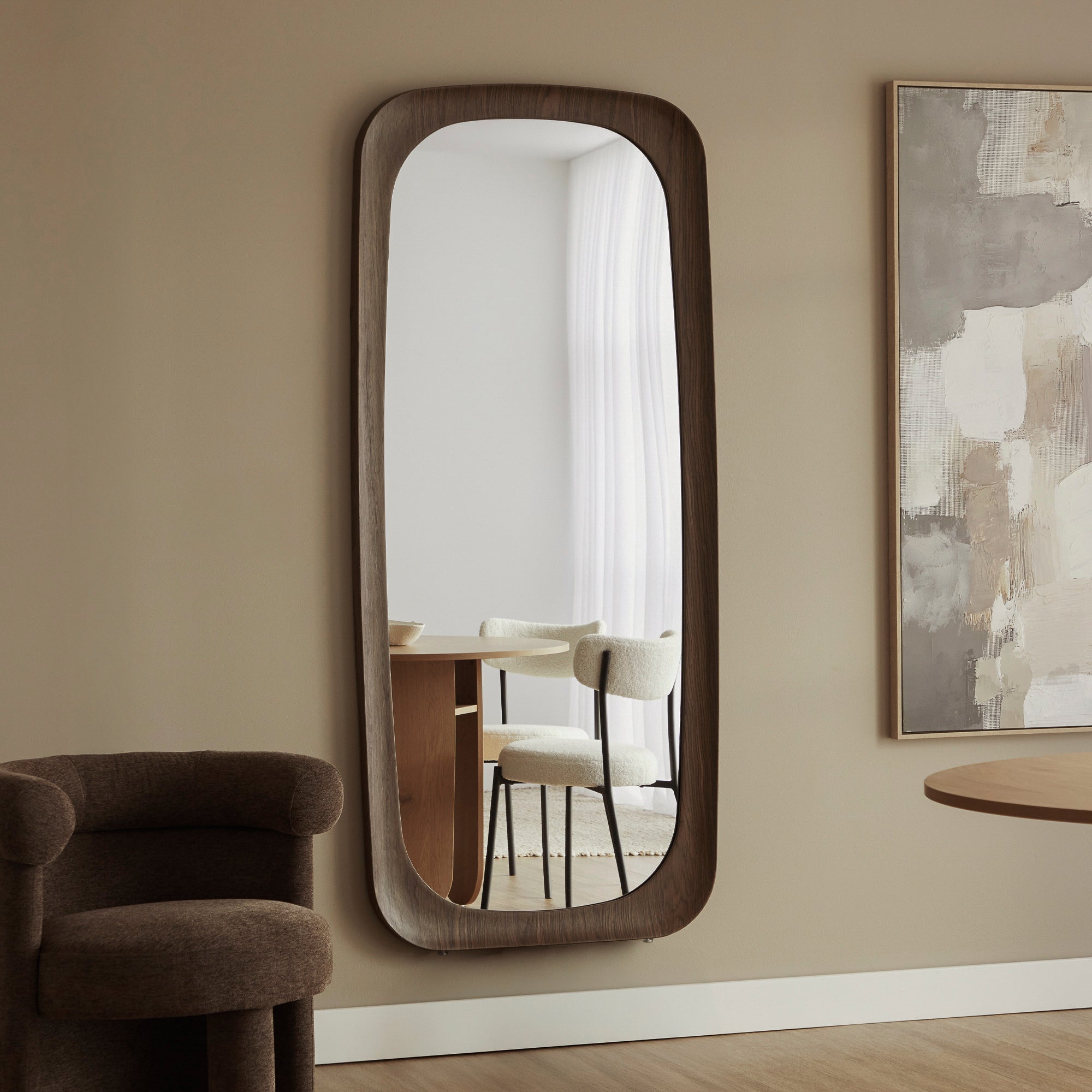 Rue 180cm Rectangle Mirror Walnut product image 5
