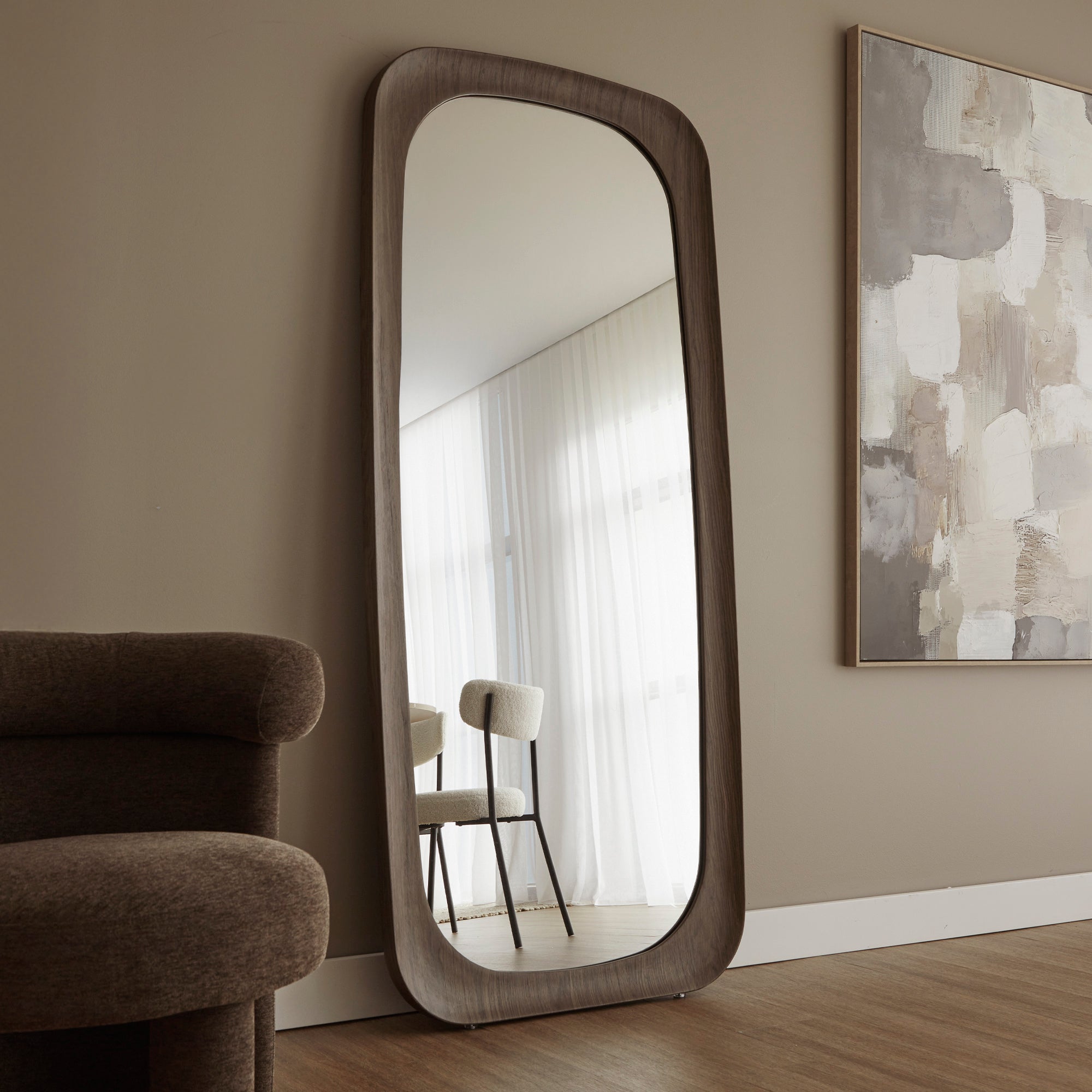 Rue 180cm Rectangle Mirror Walnut product image 7