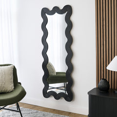 Lulu 160cm Floor Mirror Black lifestyle image