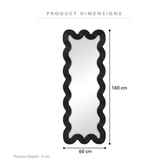 Lulu 160cm Floor Mirror Black product image 3