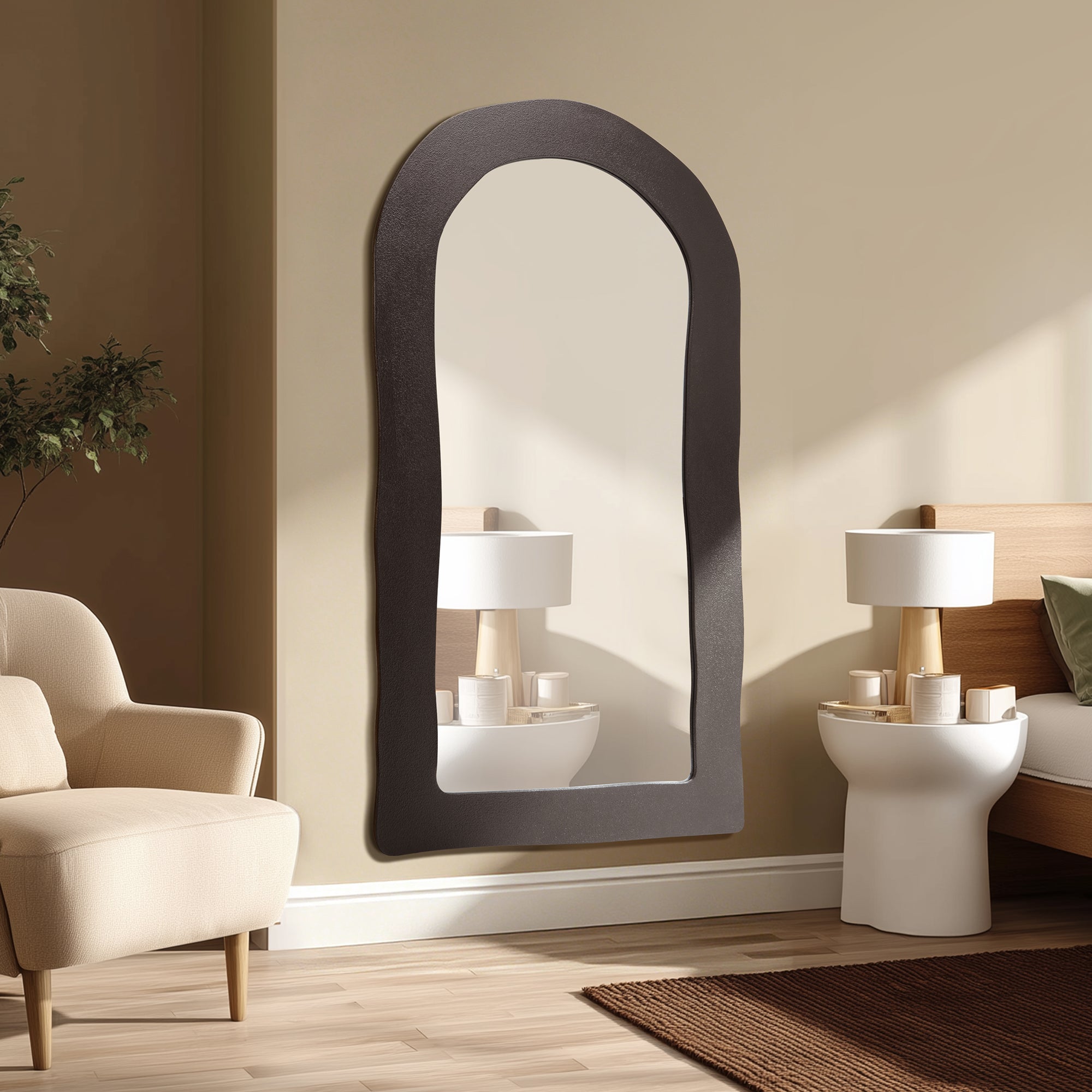 Alex 180cm Arch Mirror Chocolate product image 4