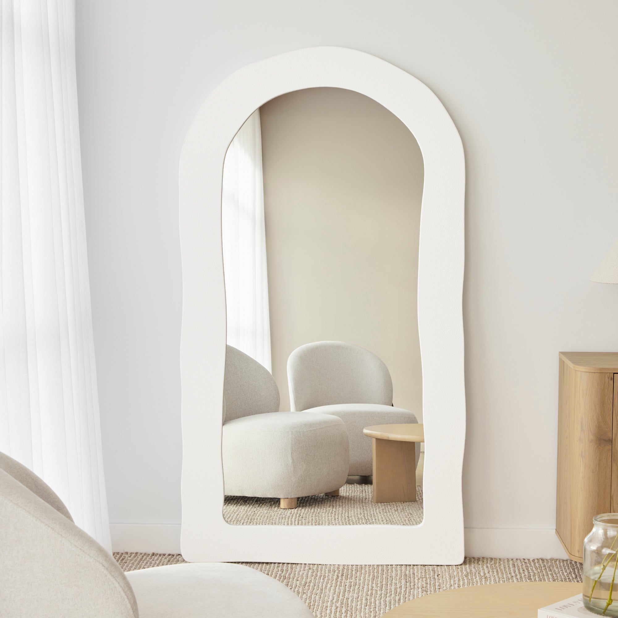 Alex 180cm Arch Mirror White product image 5