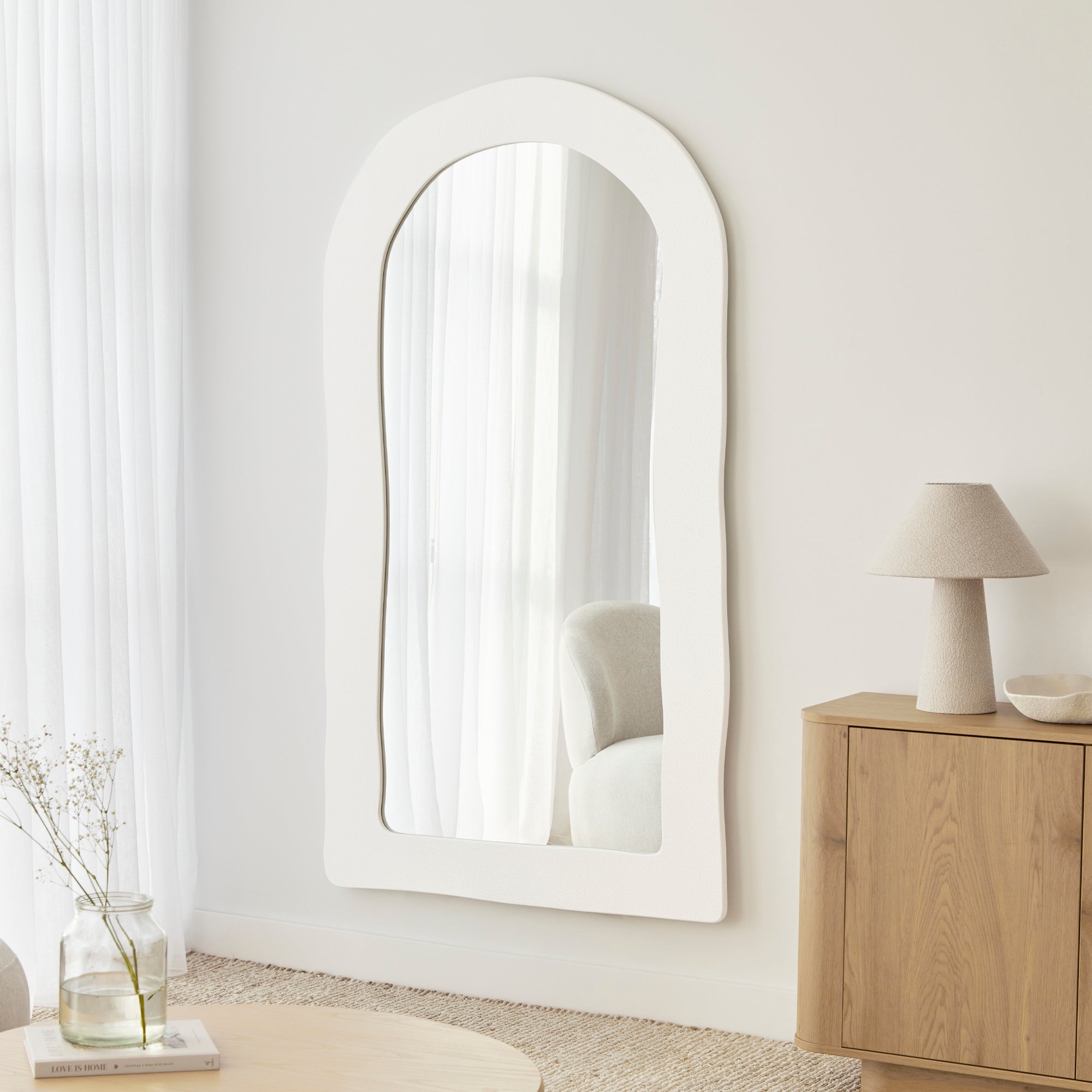 Alex 180cm Arch Mirror White product image 6