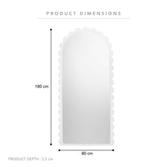 Amelie 180cm Arch Mirror White product image 3