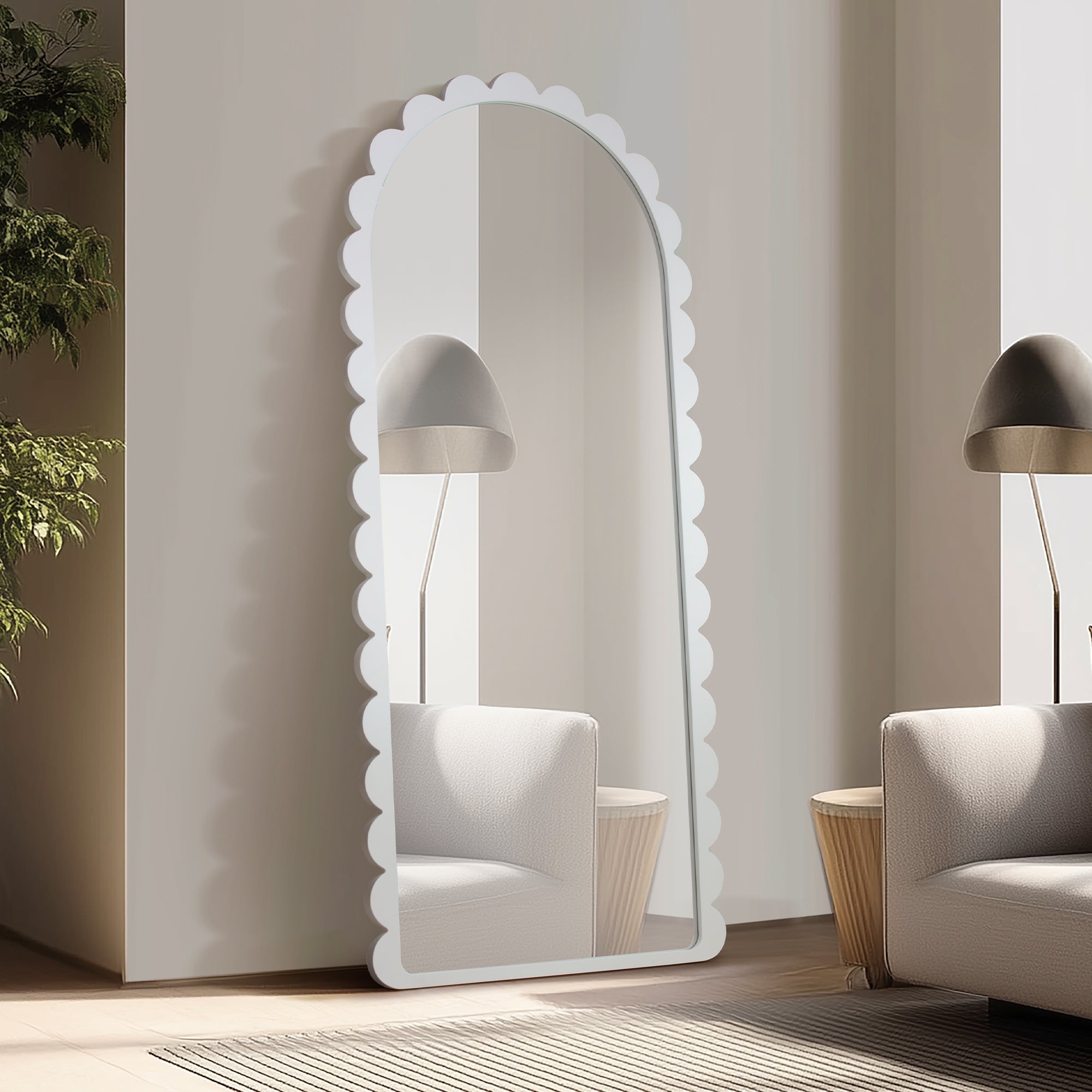 Amelie 180cm Arch Mirror White product image 5