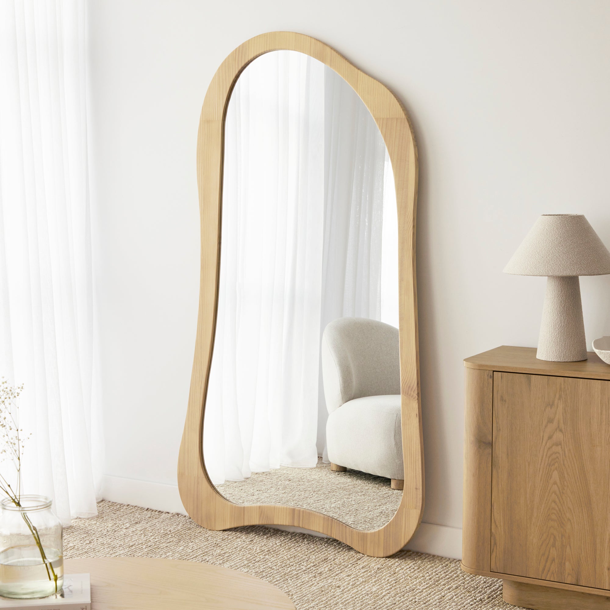 Georgie 180cm Mirror Natural lifestyle image