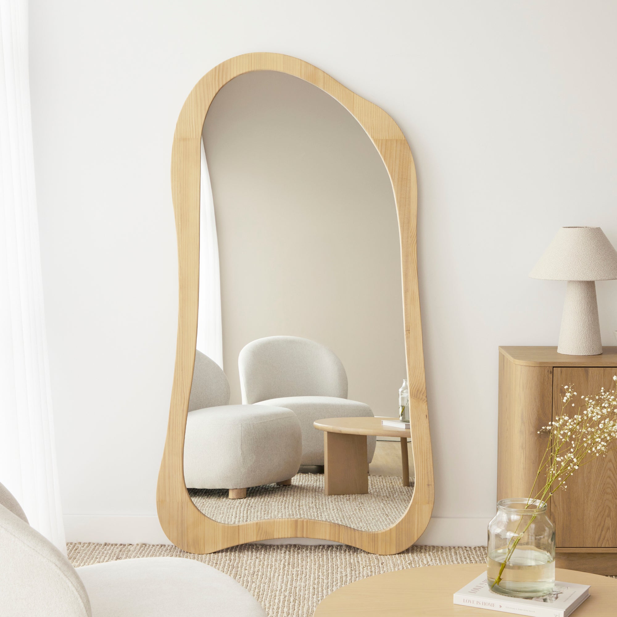 Georgie 180cm Mirror Natural product image 5