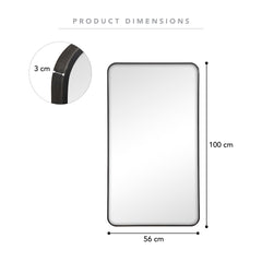 Gia 100cm Rounded Rectangle Mirror Black product image 3