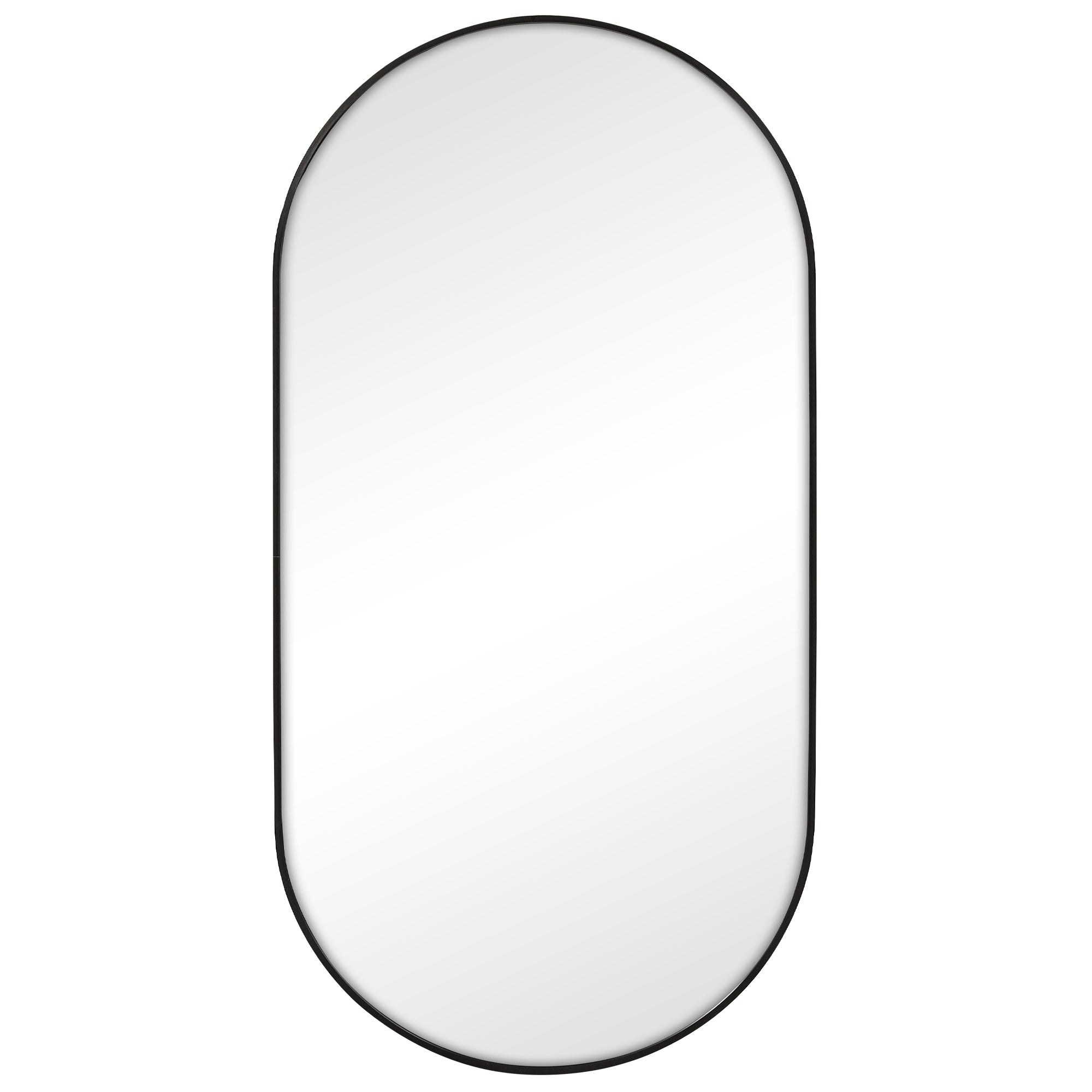 Zoe 120cm Oval Aluminium Mirror Black product image 2