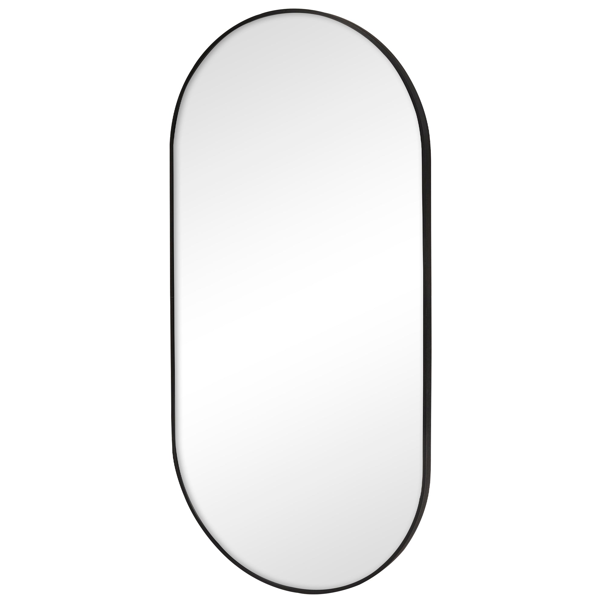 Zoe 120cm Oval Aluminium Mirror Black product image 7