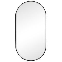 Zoe 120cm Oval Aluminium Mirror Black product image 2