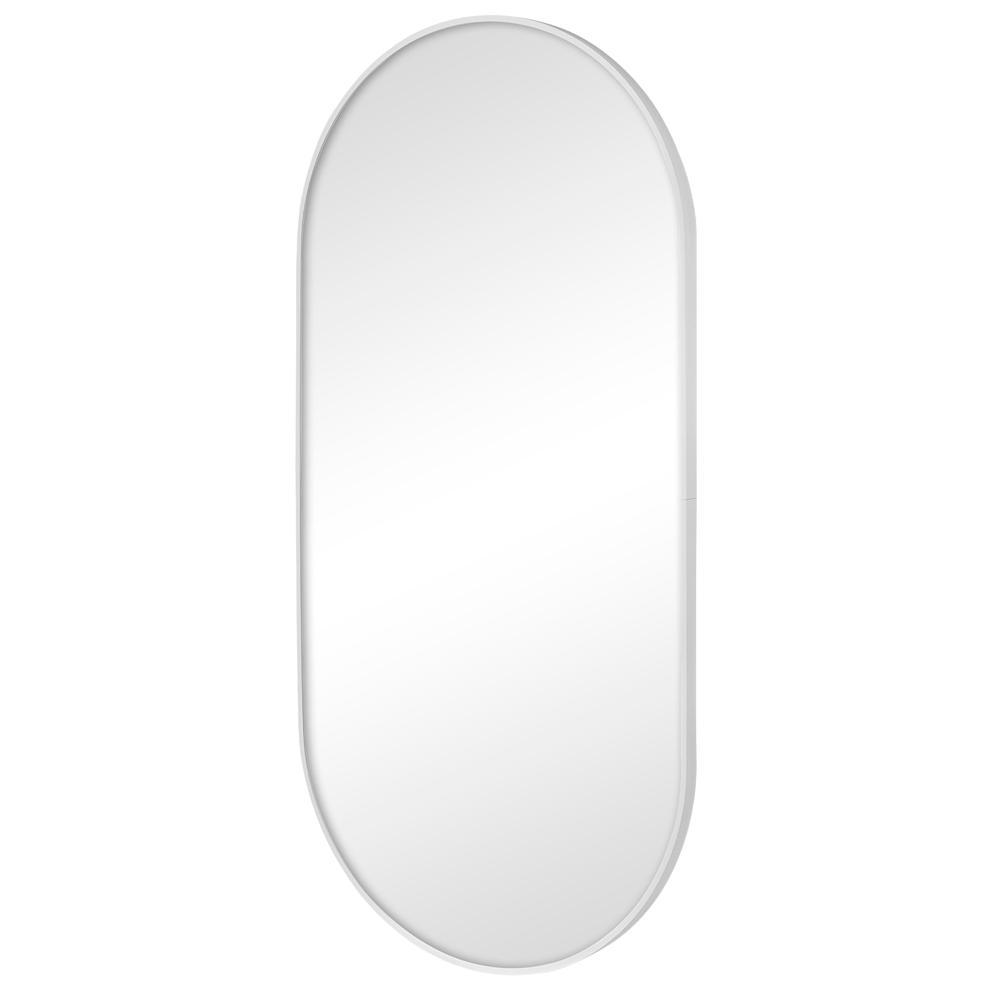 Zoe 120cm Oval Aluminium Mirror White product image 7