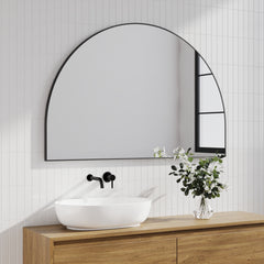 Zali XL 150cm Arched Mirror Black lifestyle image