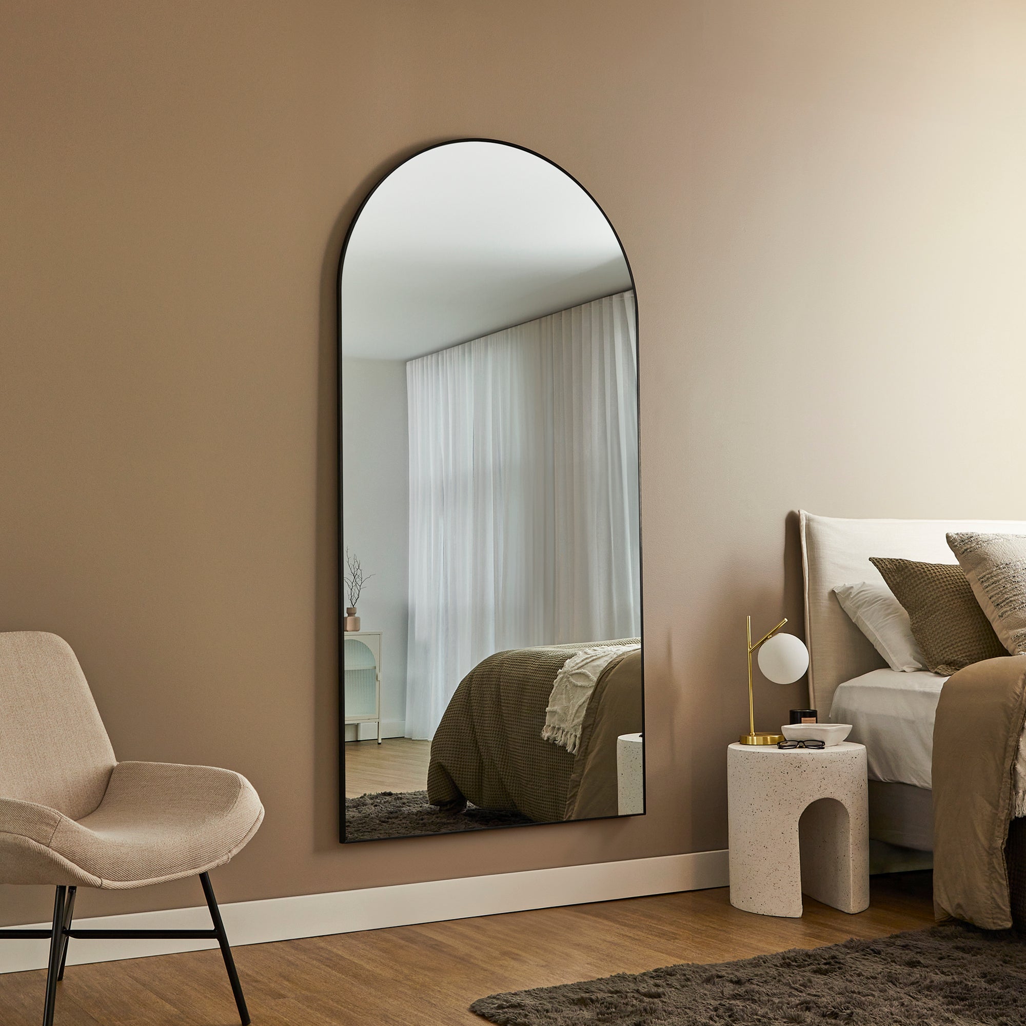 Cindy XXL 200cm Arch Mirror Black product image 4