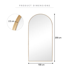 Cindy XXL 200cm Arch Mirror Gold product image 3