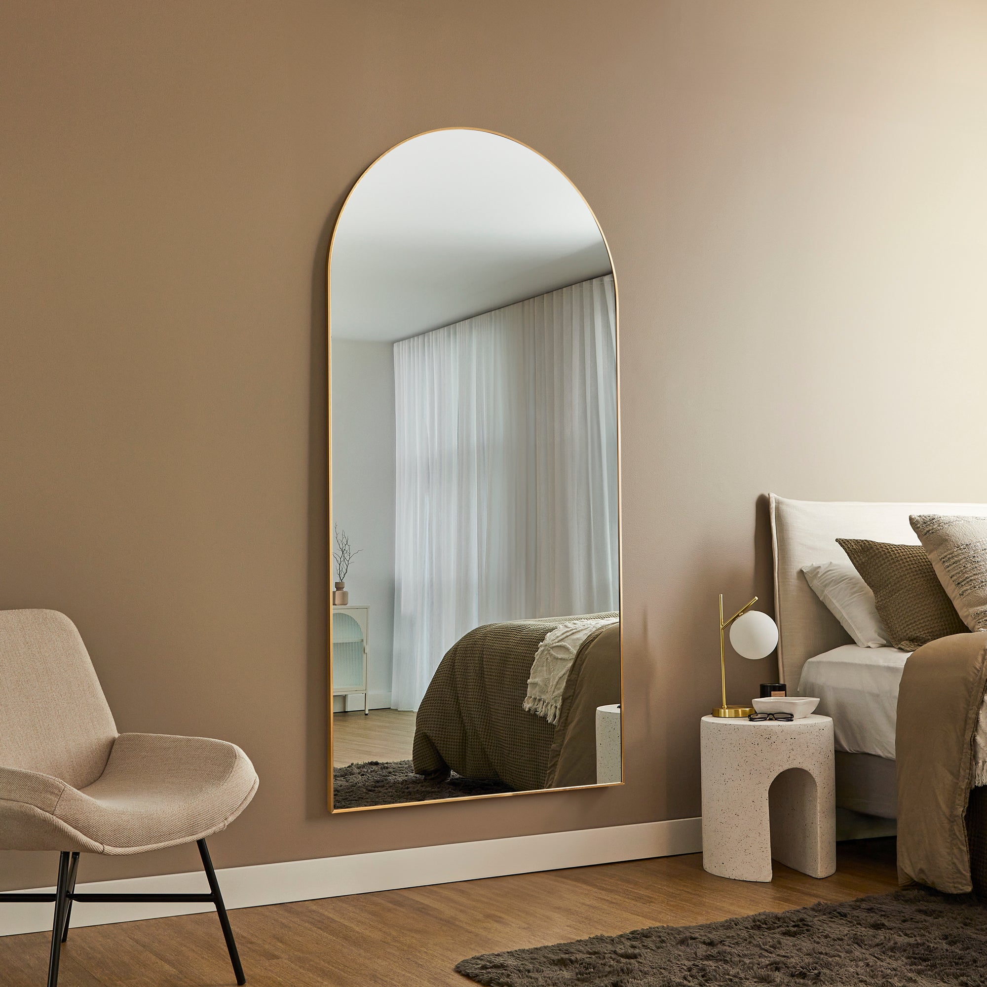 Cindy XXL 200cm Arch Mirror Gold product image 4