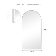 Cindy XXL 200cm Arch Mirror White product image 3