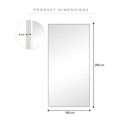 Elle XXL 200cm Rectangle Mirror White product image 3