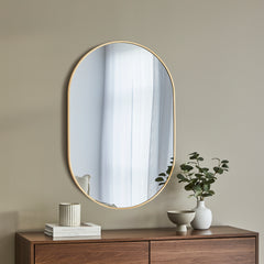 Zoe 90cm Oval Aluminium Mirror Gold product image 4