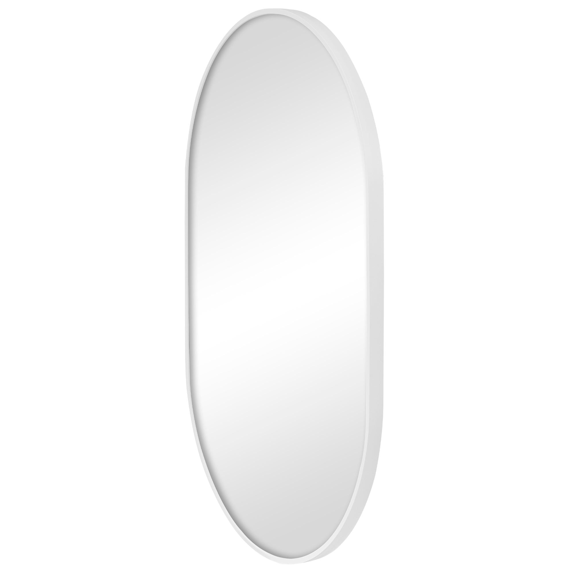 Zoe 90cm Oval Aluminium Mirror White product image 7