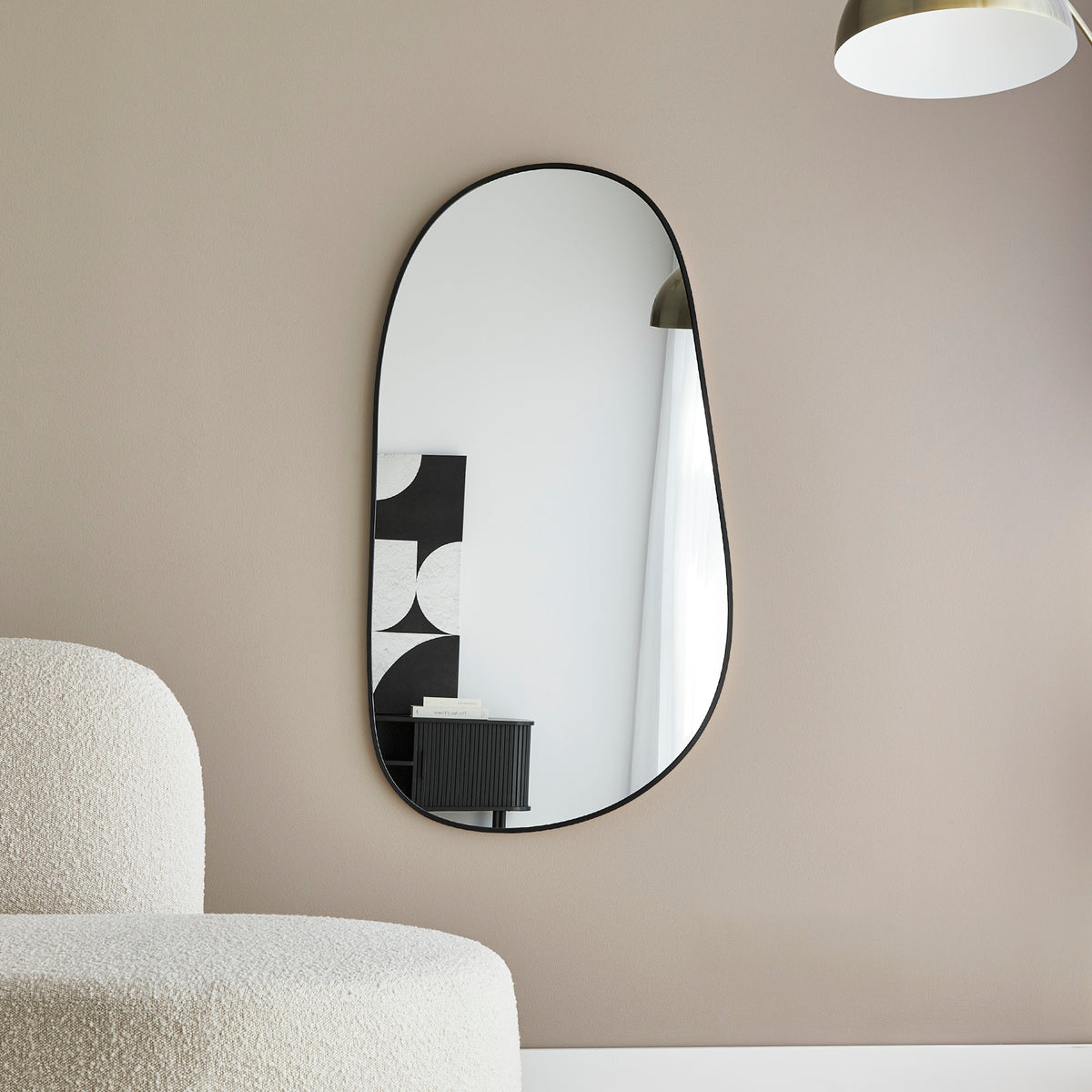 Sage 110cm Organic Mirror Black lifestyle image