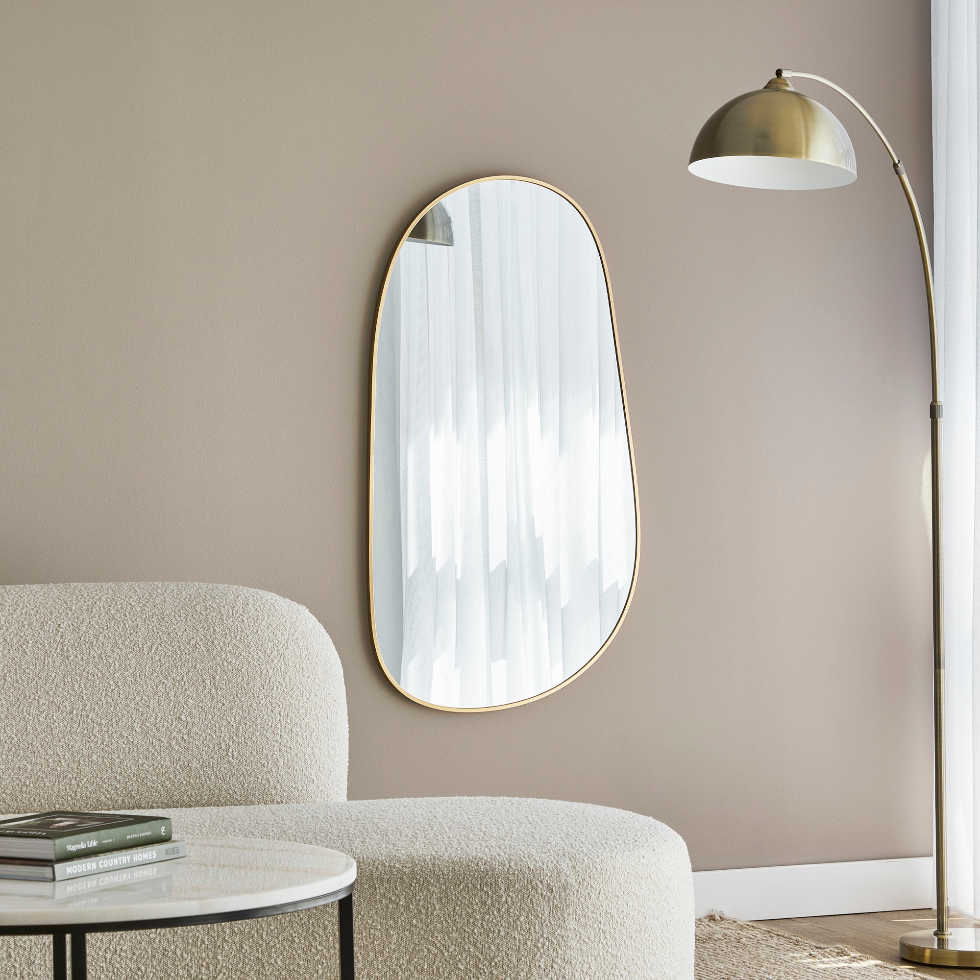Sage 110cm Organic Mirror Gold product image 5