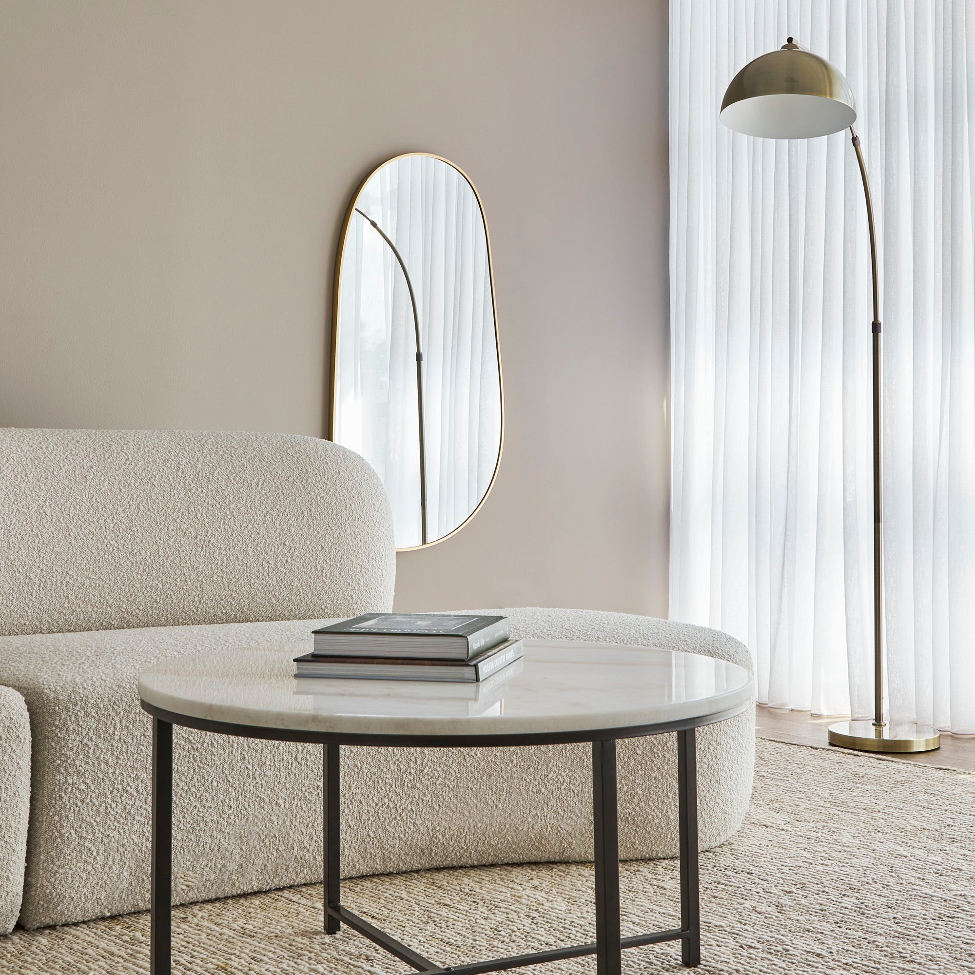 Sage 110cm Organic Mirror Gold product image 6