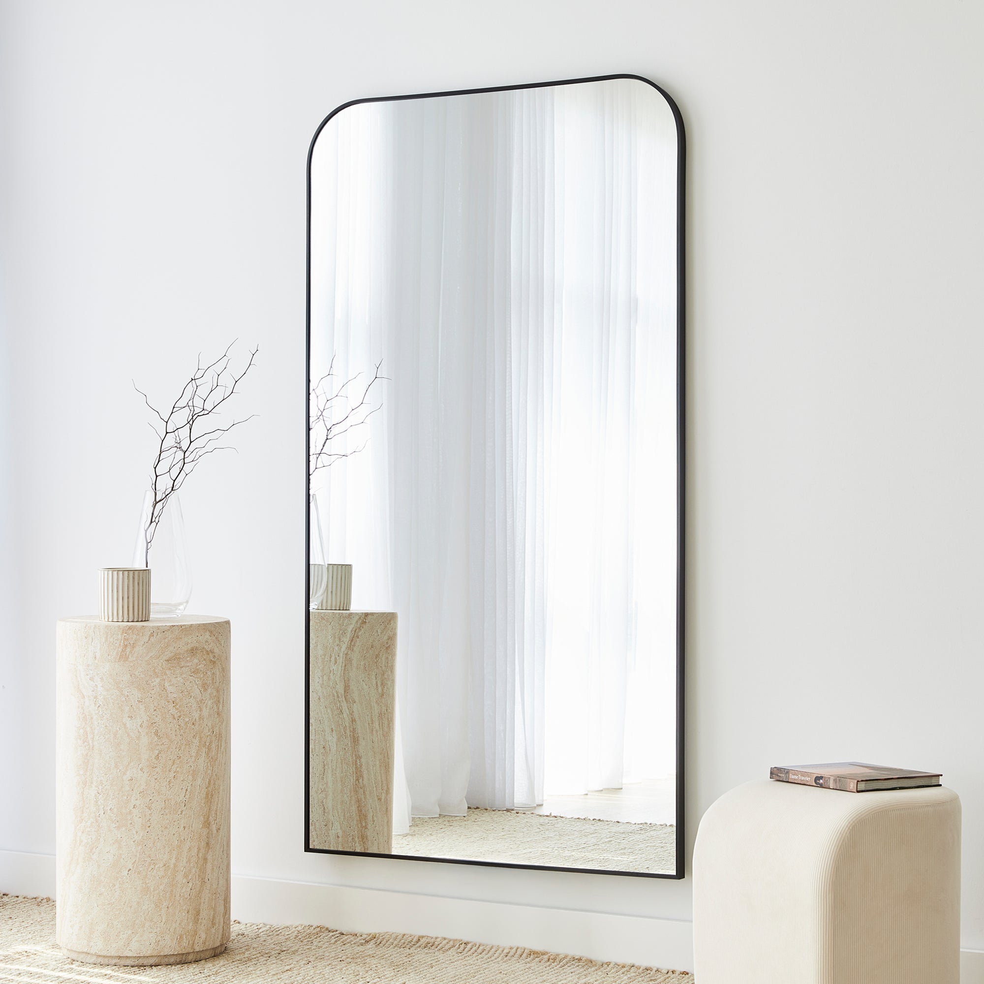 Ivy 165cm Rounded Mirror Black product image 4