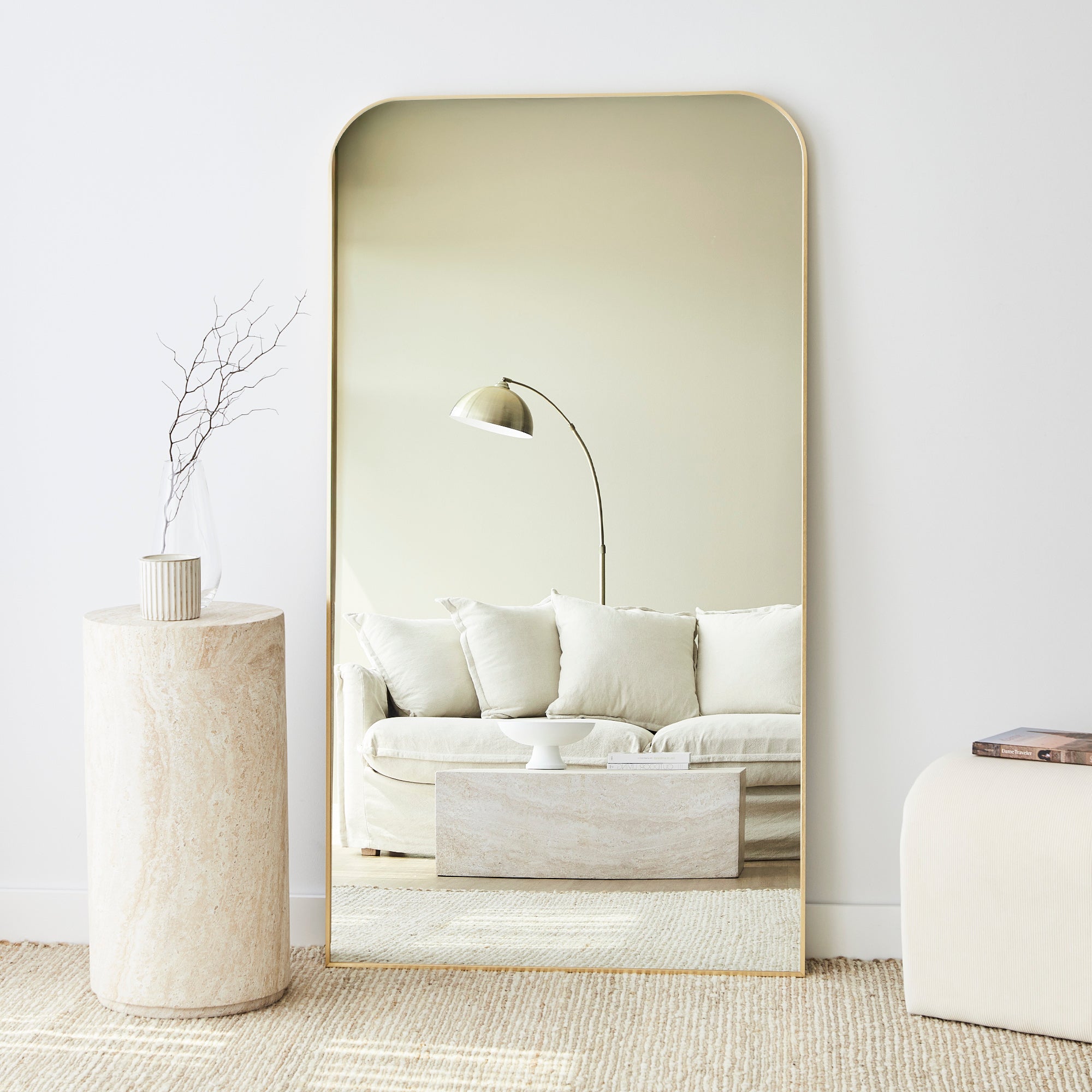 Ivy 165cm Rounded Mirror Gold product image 6