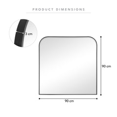 Ivy 90cm Rounded Mirror Black product image 3