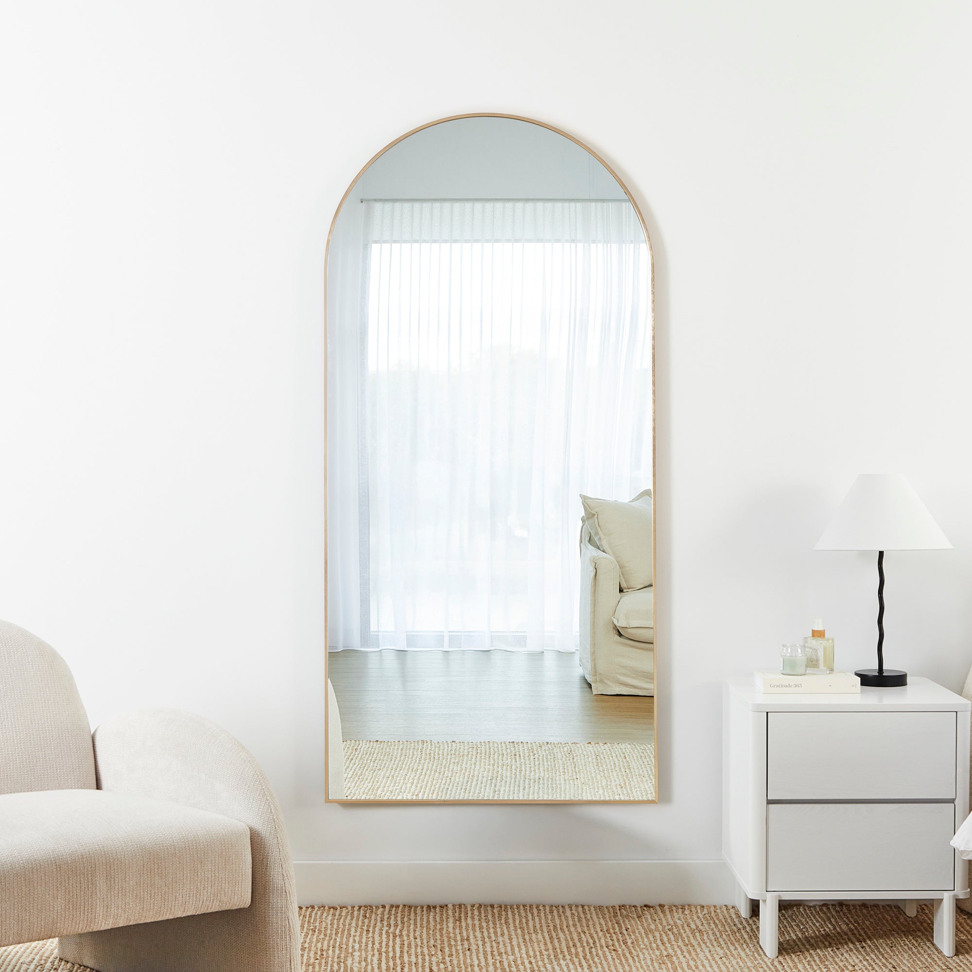Cindy 160cm Arch Mirror Gold product image 4