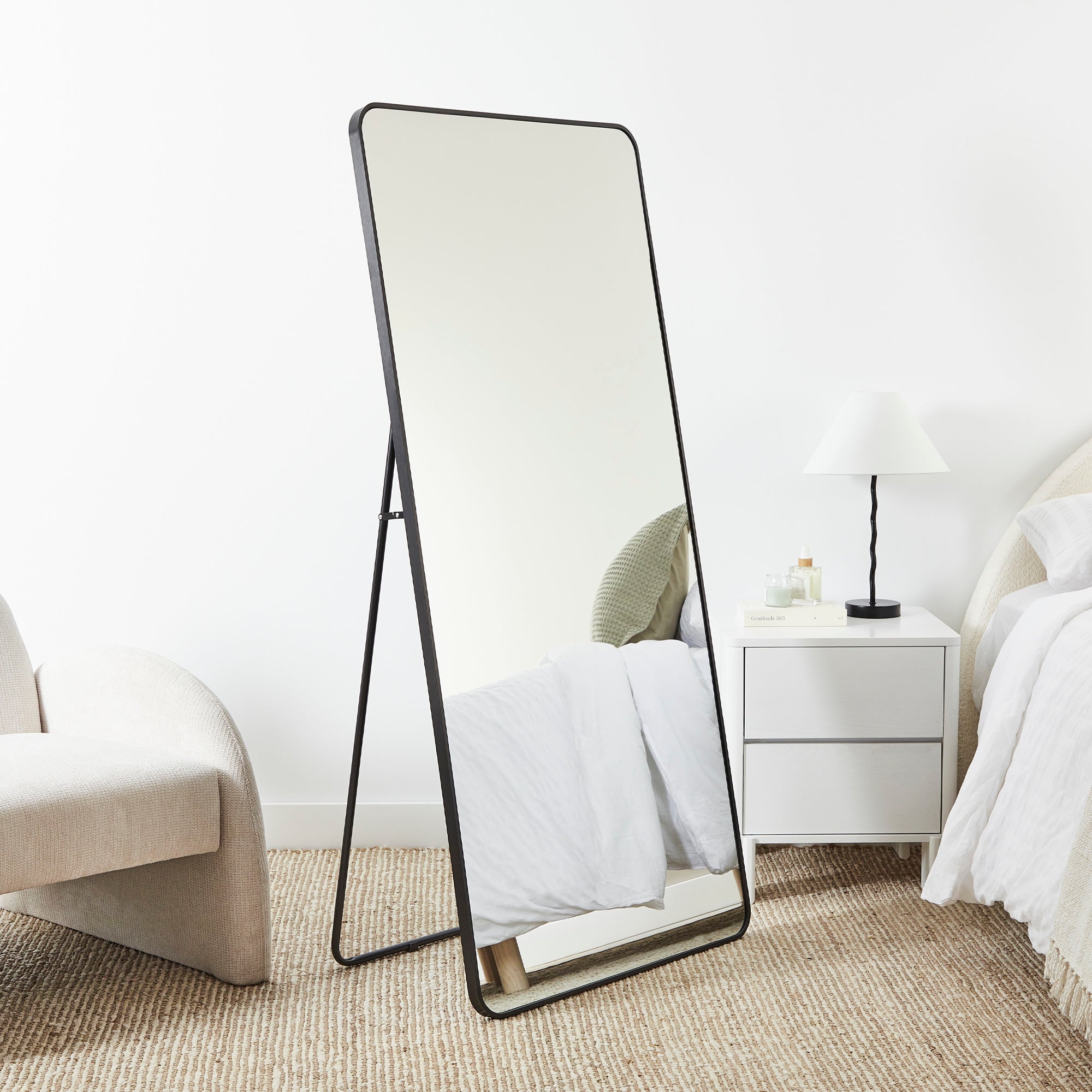 Elle 160cm Arch Mirror Black lifestyle image