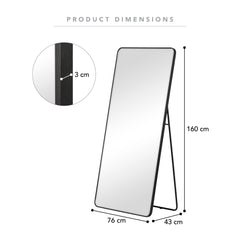 Elle 160cm Arch Mirror Black product image 3