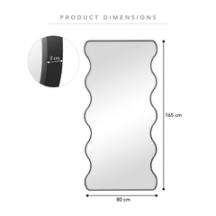 Wavy 165cm Mirror Black product image 3