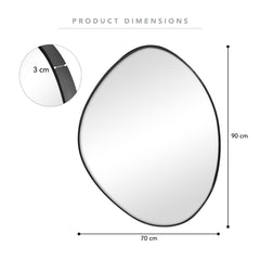 Kai 90cm Pebble Mirror Black product image 3