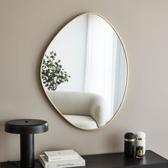 Kai 90cm Pebble Mirror Gold lifestyle image