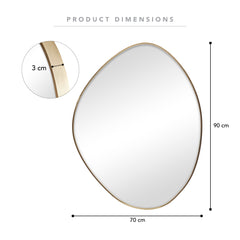 Kai 90cm Pebble Mirror Gold product image 3