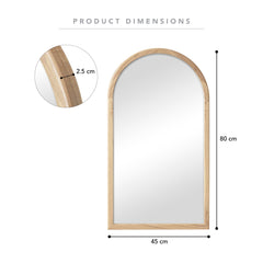 Oakleigh 80cm Solid Oakwood Arch Mirror product image 3