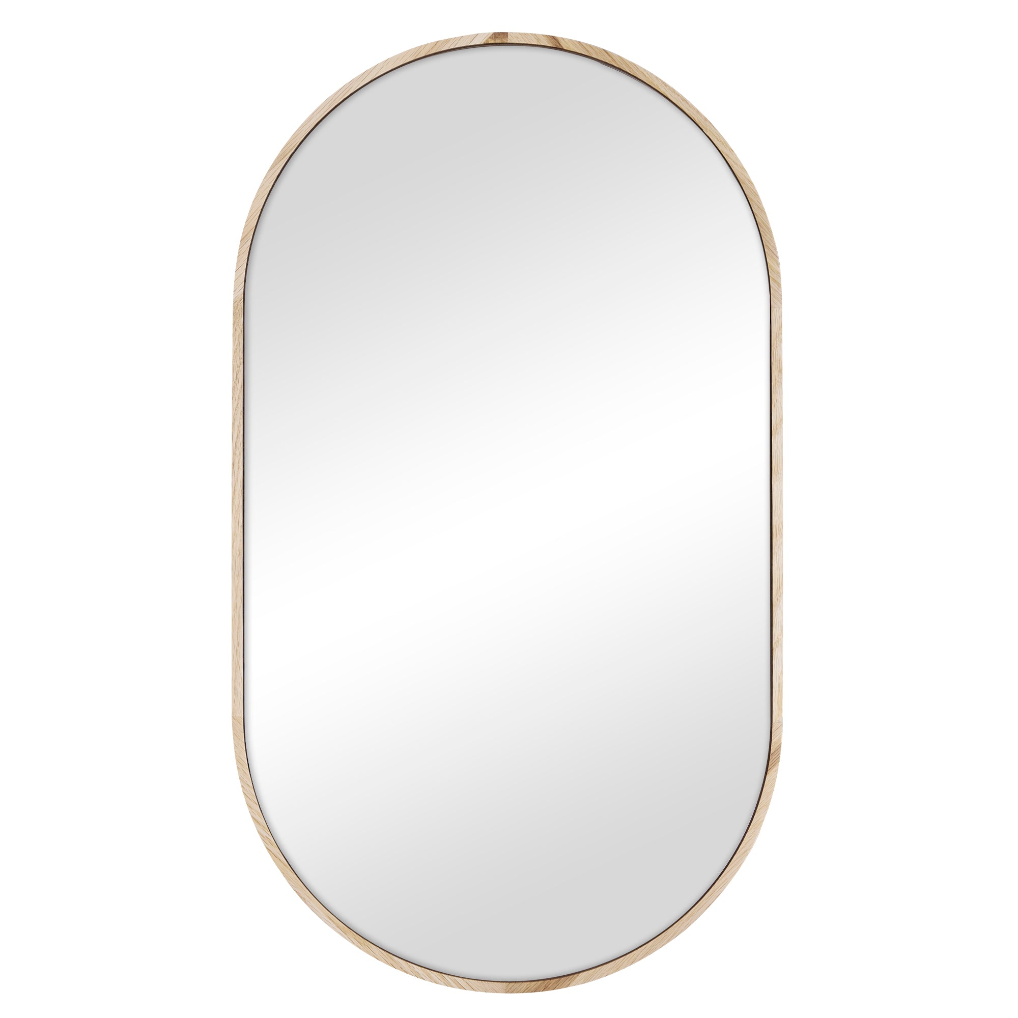 Oakleigh 70cm Oval Solid Oak Mirror product image 2